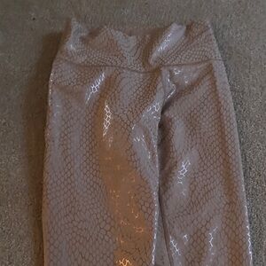 Snake Print Shiny Leggings